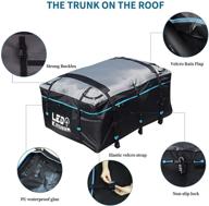 🚚 ledkingdomus waterproof rooftop cargo bag for trucks and pickups - 19cft, 600d with pvc coating - fits all cars with or without racks - includes 6 bungee hooks, 6 door hooks, anti-slip mat, and lock logo