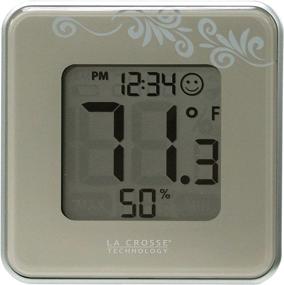 img 1 attached to 🌡️ 302-604S Silver Indoor Digital Thermometer & Hygrometer Station with MIN/MAX Records & Comfort Level icon by La Crosse Technology