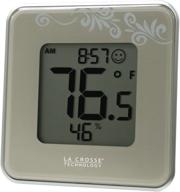 🌡️ 302-604s silver indoor digital thermometer & hygrometer station with min/max records & comfort level icon by la crosse technology logo