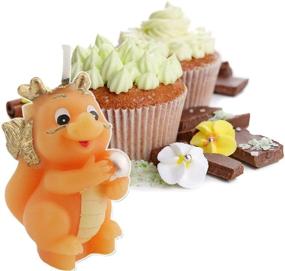 img 2 attached to Cute Cartoon Chinese Dragon Birthday Candle - Smokeless Cake Candles Home-Made Cake Topper, Ideal Decoration for Home Parties and Children’s Day