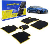 накладки на пол автомобиля goodyear custom fit для toyota corolla 2020-2021 логотип