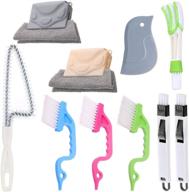 🧹 10 piece handheld groove gap cleaning tools set - door window track brush, creative grip crevice gap corner cleaning tools for shutter, keyboard, air conditioner, car vents, and dust removal logo