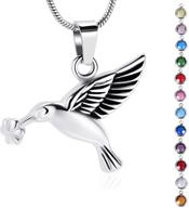 keep loved ones close forever with our personalized 🕊️ hummingbird cremation urn necklace pendant – birthstone memorial jewelry for ashes logo