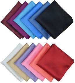 img 4 attached to 🎩 Ultimate Microfiber Pocket Squares: Essential Men's Wedding Handkerchief Accessories