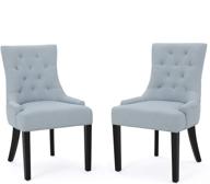 🪑 кресла для столовой из ткани christopher knight home hayden, набор из 2 штук, светло-голубые логотип