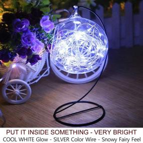 img 1 attached to 🎄 Bright Zeal 33' Ft Cool White Fairy Lights Plug in String Lights Outdoor - Waterproof LED Christmas String Lights for Christmas Trees (100 LEDs, 6hr Timer, AC Adapter)