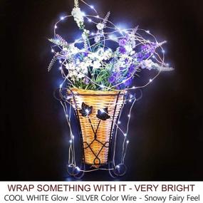 img 2 attached to 🎄 Bright Zeal 33' Ft Cool White Fairy Lights Plug in String Lights Outdoor - Waterproof LED Christmas String Lights for Christmas Trees (100 LEDs, 6hr Timer, AC Adapter)