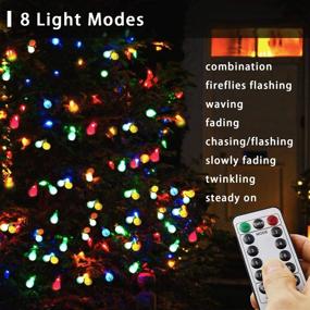 img 1 attached to 🎉 65 ft 200 LED Globe String Lights with Remote and 8 Modes - Waterproof Multi-color Fairy String Lights for Outdoor Decor, Indoor, Garden, Patio, Party, Wedding, Christmas