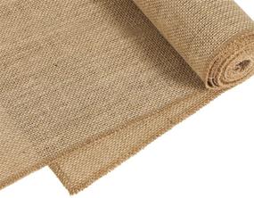 img 1 attached to 🌾 Ling's Moment Jute Farmhouse Table Runner: Rustic Burlap Decor for Winter Weddings, Baby Showers, and Country Kitchen Décor