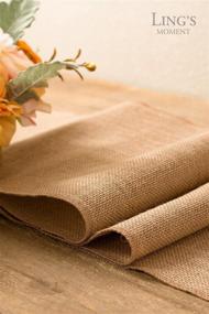 img 2 attached to 🌾 Ling's Moment Jute Farmhouse Table Runner: Rustic Burlap Decor for Winter Weddings, Baby Showers, and Country Kitchen Décor