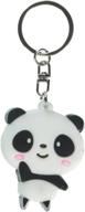 🐼 charming silicone panda cartoon keychain pendant: a playful accessory for your keys logo