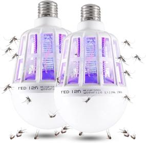 img 4 attached to 🪰 2-Pack Mosquito Zapper Light Bulbs - Dual Function Bug Zapper and UV LED Light Bulb for Indoor and Patio Use