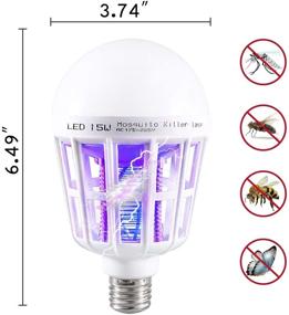 img 3 attached to 🪰 2-Pack Mosquito Zapper Light Bulbs - Dual Function Bug Zapper and UV LED Light Bulb for Indoor and Patio Use