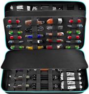 🔪 ultimate knife display case: organize and protect 64+ pocket knives with folding knife holder, butterfly knives storage organizer, and knives roll collection pouch carrier bag for survival tactical outdoor and edc mini knife (box only) logo