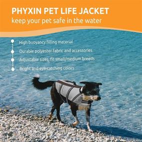 img 3 attached to 🐶 Phyxin Dog Life Jacket: High Buoyancy Vest for Swimming, Reflective Safety, Rescue Handle & Adjustable Fit - Small Medium Large Dogs