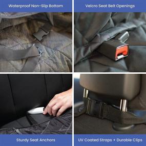 img 1 attached to USA Based Company - 4Knines Dog Seat Cover with Hammock - 60/40 Split, Middle Seat Belt Compatible