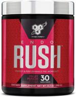 🔥 bsn endorush pre-workout powder, high energy supplement for men and women, 300mg caffeine, beta-alanine & creatine, fruit punch flavor, 30 servings logo