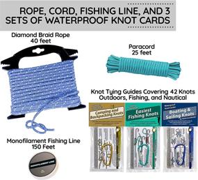 img 2 attached to 🔗 Ultimate Knot Tying Kit: Includes Rope, Cord, Fishing Line, and 3 Guides for Outdoors, Fishing, and Boating - Master 42 Essential Knots