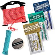 🔗 ultimate knot tying kit: includes rope, cord, fishing line, and 3 guides for outdoors, fishing, and boating - master 42 essential knots логотип