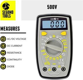 img 3 attached to Segomo Tools DM500 - 500 Volt Amp Multimeter Tester with Diode Voltage, Resistance & Continuity