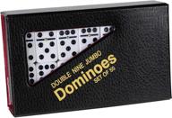 🀄 premium white spinner dominoes with jumbo double size logo