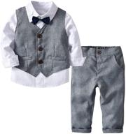 little gentleman formal toddler sleeve boys' clothing logo