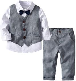 img 4 attached to Little Gentleman Formal Toddler Sleeve Boys' Clothing