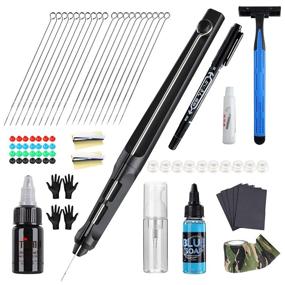 img 4 attached to 🖋️ STIGMA Professional Hand Poke Tattoo Kit: DIY Tool Set with Needles, Inks, Grip Tape & Supplies - GK801TN01-1