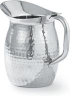artisan 2-quart double-wall stainless steel insulated serving 🍶 pitcher: elegant hammered texture for optimal beverage temperature maintenance logo