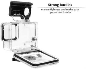 img 1 attached to Premium Waterproof Housing Shell for GoPro HERO7 White/Silver - Diving Protective Case 45m 📷 with Anti Fog and Bracket Accessories - Ideal for GoPro Hero 7 White/Silver Action Camera
