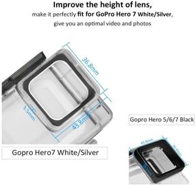 img 2 attached to Premium Waterproof Housing Shell for GoPro HERO7 White/Silver - Diving Protective Case 45m 📷 with Anti Fog and Bracket Accessories - Ideal for GoPro Hero 7 White/Silver Action Camera