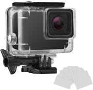 premium waterproof housing shell for gopro hero7 white/silver - diving protective case 45m 📷 with anti fog and bracket accessories - ideal for gopro hero 7 white/silver action camera logo