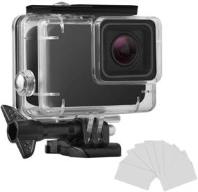 img 4 attached to Premium Waterproof Housing Shell for GoPro HERO7 White/Silver - Diving Protective Case 45m 📷 with Anti Fog and Bracket Accessories - Ideal for GoPro Hero 7 White/Silver Action Camera