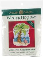 🎄 sparkling mill hill christmas palm beaded cross stitch ornament kit 2017 winter holiday mh181733 logo