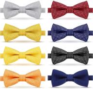 🎀 adjustable polka dot bowtie for infants and toddlers - 8 piece set logo