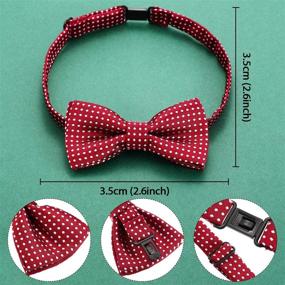 img 3 attached to 🎀 Adjustable Polka Dot Bowtie for Infants and Toddlers - 8 Piece Set