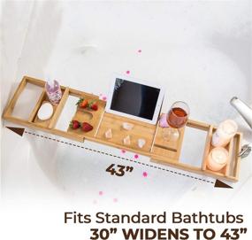 img 3 attached to 🛁 SaverState Luxury Bathtub Caddy Tray: Versatile Bath and Bed Tray with a Bonus Soap Holder