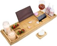 🛁 saverstate luxury bathtub caddy tray: versatile bath and bed tray with a bonus soap holder логотип