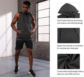 img 3 attached to Sleeveless Workout American Men's Clothing and Active Sports Shirts