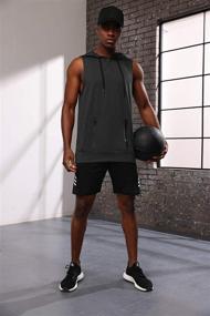 img 2 attached to Sleeveless Workout American Men's Clothing and Active Sports Shirts