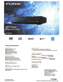 img 1 attached to 🔘 Black Funai Corp. DP100FX4 Progressive Scan DVD Player: Enhance Your Entertainment Experience