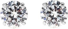 img 3 attached to Zirconia Solitaire Earrings White Gold Millimeters