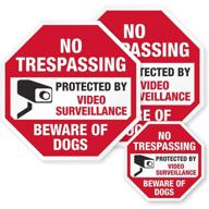 no trespassing beware of dogs sign logo