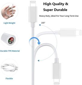 img 3 attached to 🔌 Apple Mfi Certified Lightning to 3.5mm Audio Cable: iPhone 3.5 mm Headphone Jack Adapter for Car/Home Stereo, Speaker, Headphone - 3.3ft Cord for iPhone 12/11/SE/XS/XR/X/8 7/iPad