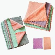 himeeu 15 pack kitchen cloth dish towels: super absorbent microfiber cleaning cloths for dishes logo