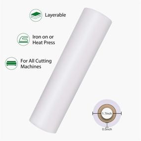 img 2 attached to 👕 HTVRONT White Iron on Vinyl Roll - Premium 12&#34; x 25ft Heat Transfer Vinyl for Clothing, Heavy Duty White HTV Vinyl - Easy Cutting &amp; Weeding