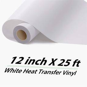 img 3 attached to 👕 HTVRONT White Iron on Vinyl Roll - Premium 12&#34; x 25ft Heat Transfer Vinyl for Clothing, Heavy Duty White HTV Vinyl - Easy Cutting &amp; Weeding