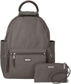 img 1 attached to 🎒 Baggallini Women's New Classic Heritage All Day Backpack with RFID Phone Wristlet, Dark Umber, One Size: Stylish and Secure Mobility Solution for Modern Women