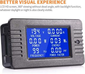 img 2 attached to 🔌 MNJ Motor LCD Display Digital Multifunction Meter, Voltage Amperage Power Energy Frequency Power Factor Multimeter Ammeter Voltmeter - AC Current 80-260V, 100A with Split Core Current Transformer