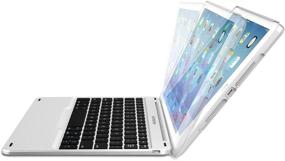 img 2 attached to 🔤 Arteck Ultra-Thin Bluetooth Keyboard & Folio Case for iPad 9.7 inch (iPad 6 & iPad 5), 130° Swivel Rotating